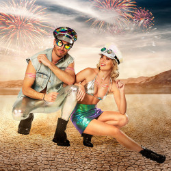 Mirage party okuliare, strieborné